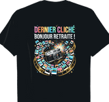 T-shirt Photographe cadeau retraite coupe homme noir