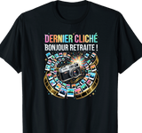 T-shirt Photographe cadeau retraite coupe homme noir