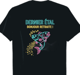 T-shirt poissonnier cadeau retraite coupe homme noir