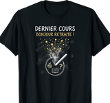 T-shirt Professeur cadeau retraite coupe homme noir