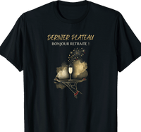 T-shirt Serveuse cadeau retraite coupe Femme noir