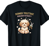 T-shirt Toiletteur cadeau retraite coupe homme noir