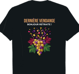 T-shirt viticulteur cadeau retraite coupe homme noir