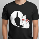 T-Shirt Chat Fâché Noël - Humour Festif et Subversif