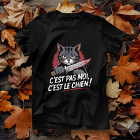T-Shirt chat c'est pas moi c'est le chien 