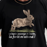 T-shirt Chasseur Lapin Sauvage – Idéal pour les Amoureux de la Nature et de la Chasse