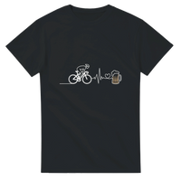 T-shirt "Battement de Cœur Vélo & Bière" – Humour Cycliste, Cadeau Parfait pour les Amateurs de Vélo et de Bonne Bière