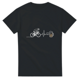T-shirt "Battement de Cœur Vélo & Bière" – Humour Cycliste, Cadeau Parfait pour les Amateurs de Vélo et de Bonne Bière
