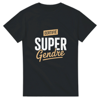 T-shirt "Certifié Super Gendre" – Cadeau Homme Humour Drôle, Idée Parfaite pour un Beau-Fils au Top