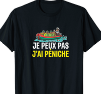 T-shirt noir homme femme Je Peux Pas J'ai Péniche – L'Excuse des Capitaines d'Eau Douce