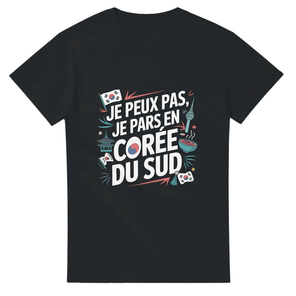 
T-shirt Je Peux Pas, Je Pars En Corée Du Sud – Voyage au pays du K-pop et des traditions 🇰🇷