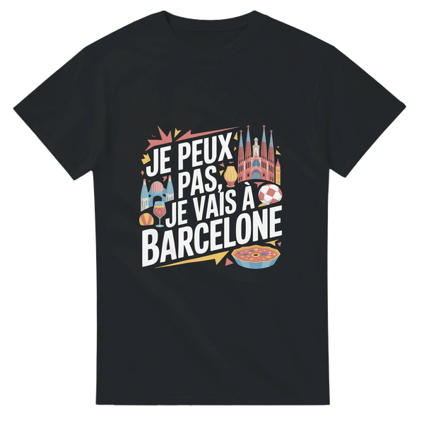 
T-shirt Je Peux Pas, Je Vais À Barcelone – L’esprit festif de la Catalogne 🇪🇸