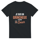 T-shirt "Je Suis Un Grincheux À Grand Cœur" – Cadeau Humour Homme, Idée Originale et Drôle