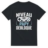T-shirt Niveau Papy Débloqué – Cadeau Gamer pour Futur Grand-Père 🎮