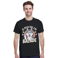 T-shirt unisexe J'peux pas j'ai balade - Humour Drôle - Cadeau Fun et Original - Phrase Amusante