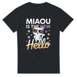 
T-shirt unisexe "Miaou is the new Hello" – Pour les amoureux des chats et de l'humour félin 😺