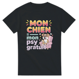 T-shirt unisexe "Mon chien, mon psy gratuit" – Pour les amoureux des chiens et des moments réconfortants 🐾