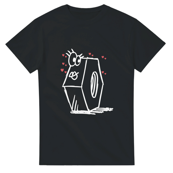 T shirt couple duo humour femme avec viseur et message 