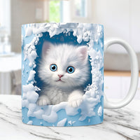 Mug chat de Noël 3D : Une Peluche Magique pour Vos Fêtes Félines - Myachetealy