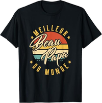 🌅 T-shirt Meilleur Beau Papa du Monde – Style Rétro Vintage