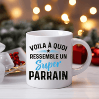 Voila à quoi ressemble un super parrain mug