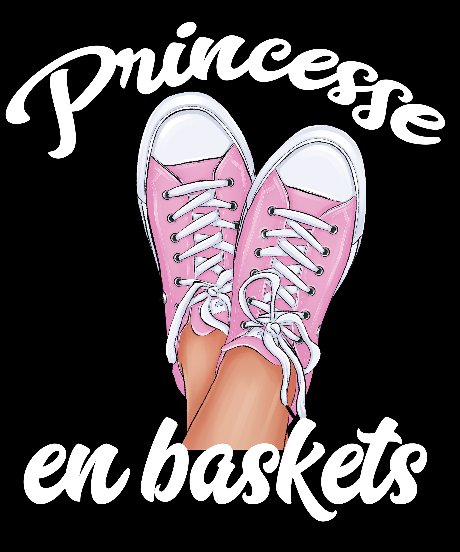 T shirt Princesse baskets femme humour cadeau ideale fille anniversaire