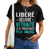 T-shirt noir retraite humour départ cadeau pot de départ homme femme