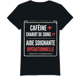 T-Shirt "Caféine + Chariot de Soins = Aide Soignante Opérationnelle" – Humour