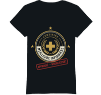 T-shirt noir certifiée meilleure infirmière - cadeau infirmière diplômée