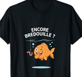 T-shirt noir humour pêche poisson moqueur hilare ignorant l'hameçon encore bredouille – cadeau pêcheur