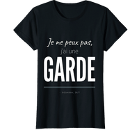 T-shirt noir infirmière je ne peux pas j'ai une garde humour
