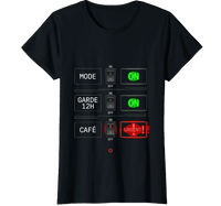 T-shirt noir infirmière mode ON garde 12h café urgent humour