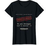 T-shirt noir infirmière urgences tension médical humour soignante