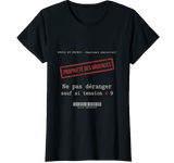 T-shirt noir infirmière urgences tension médical humour soignante