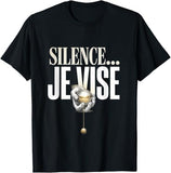T-shirt noir homme Silence Je Vise – humour concentration pétanque cadeau bouliste