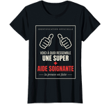 T-Shirt "Voici à Quoi Ressemble une Super Aide Soignante" – Cadeau Humour