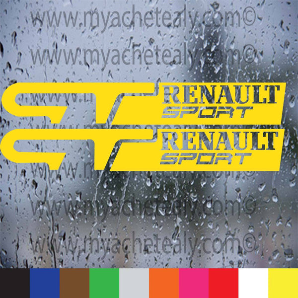 2 Stickers autocollant adhésif decals Clio Megane Captur Renault Sport voiture - Myachetealy