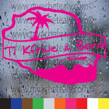 Sticker autocollant Bébé à Bord Carte Réunion 974 Ti Kfrine Cocotier - Myachetealy