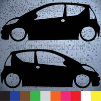 2 Stickers autocollant Peugeot 107 silhouette - Myachetealy