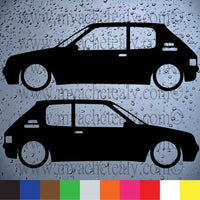 2 Stickers autocollant Peugeot 205 silhouette - Myachetealy