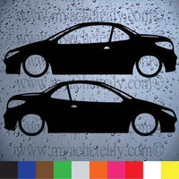 2 Stickers autocollant Peugeot 206 CC silhouette - Myachetealy