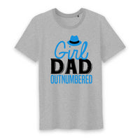 T shirt girl dad outnumbered homme - Myachetealy