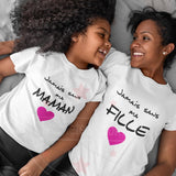 T-shirt Jamais sans ma fille maman femme - Myachetealy