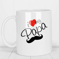 Mug I love my papa logo moustache - Myachetealy