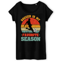 Soccer is my favorite season T shirt femme - Myachetealy