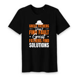 T shirt great fathers don't find fault great fathers find salutions - Myachetealy