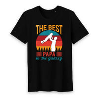 T shirt the best papa in the galaxy - Myachetealy