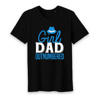 T shirt girl dad outnumbered homme - Myachetealy