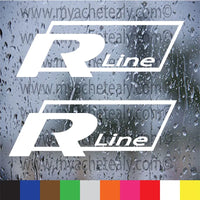 2 Stickers autocollants volkswagen WV R line - Myachetealy