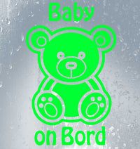 Sticker autocollant Bébé à bord Teddy Bear personnalisé bébé à bord ours - Myachetealy